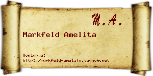 Markfeld Amelita névjegykártya